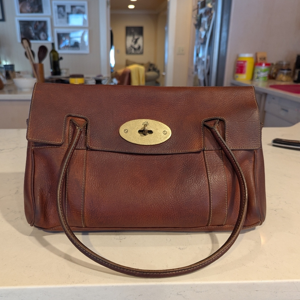 MULBERRY Bayswater small, vintage, brown leather